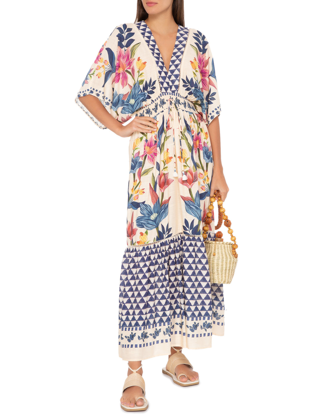 Kayla Printed Midi Dress