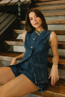 Adelaide Denim Shorts Set
