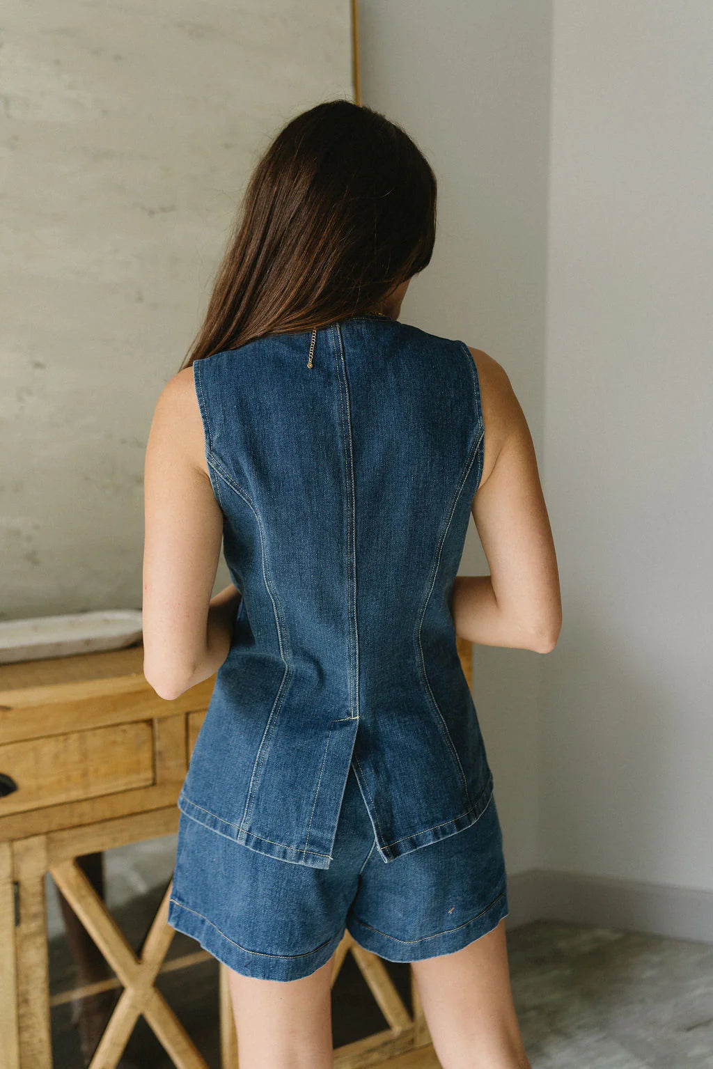Adelaide Denim Shorts Set