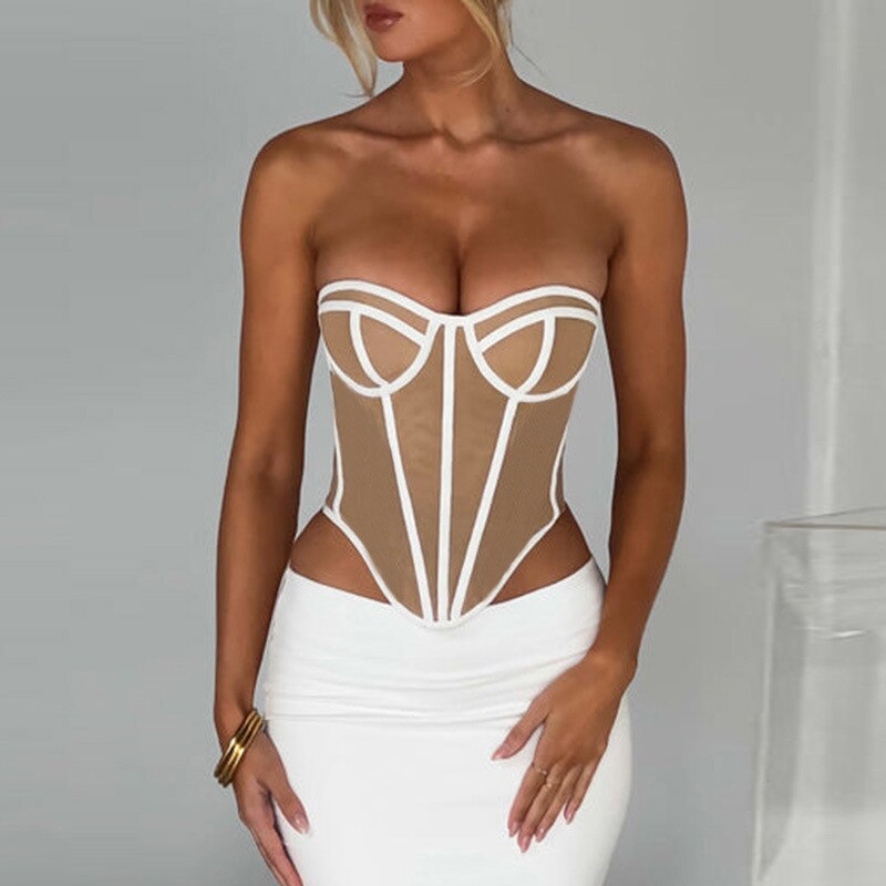 Sasha Strapless Skinny Corset Top