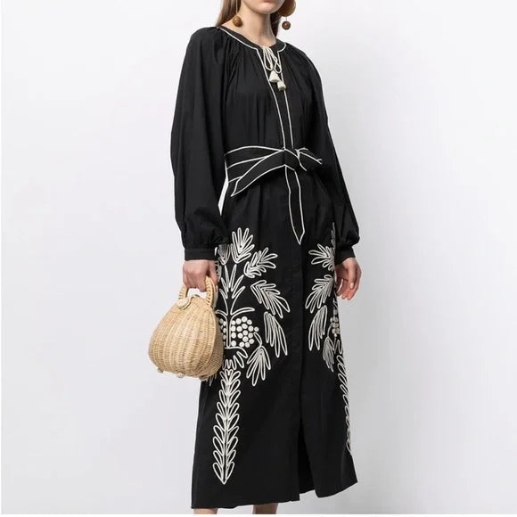 Olivia Tropical Printed Midi Dress