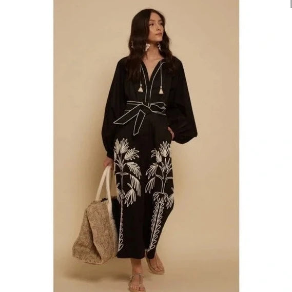 Olivia Tropical Printed Midi Dress