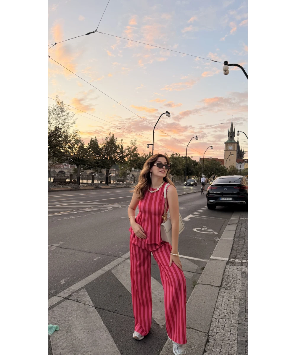 Candy Striped Coordinated Set