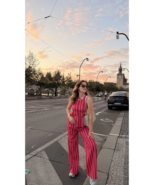 Candy Striped Coordinated Set