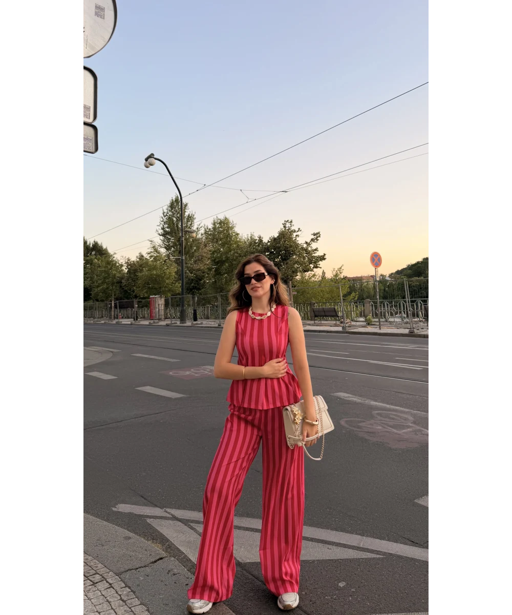 Candy Striped Coordinated Set