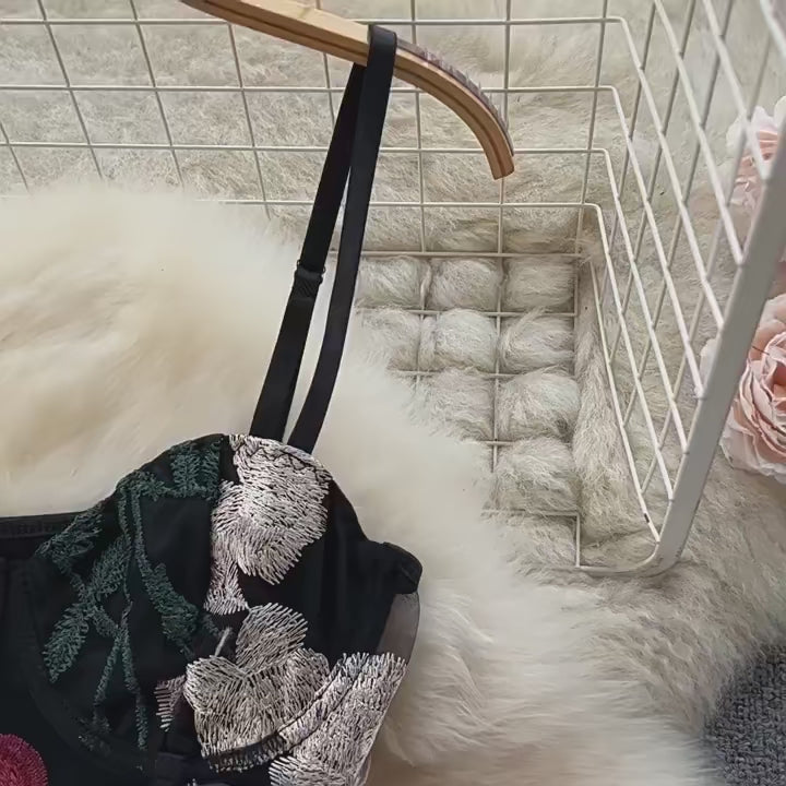 Audrina Embroidered Blouse and Skirt Set