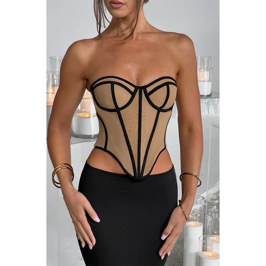 Sasha Strapless Skinny Corset Top