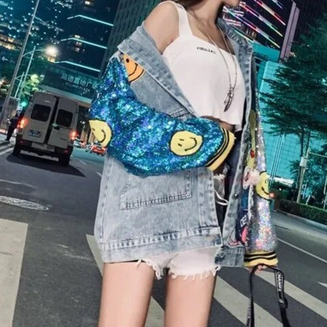 Alaska Denim Jacket with Sequined work