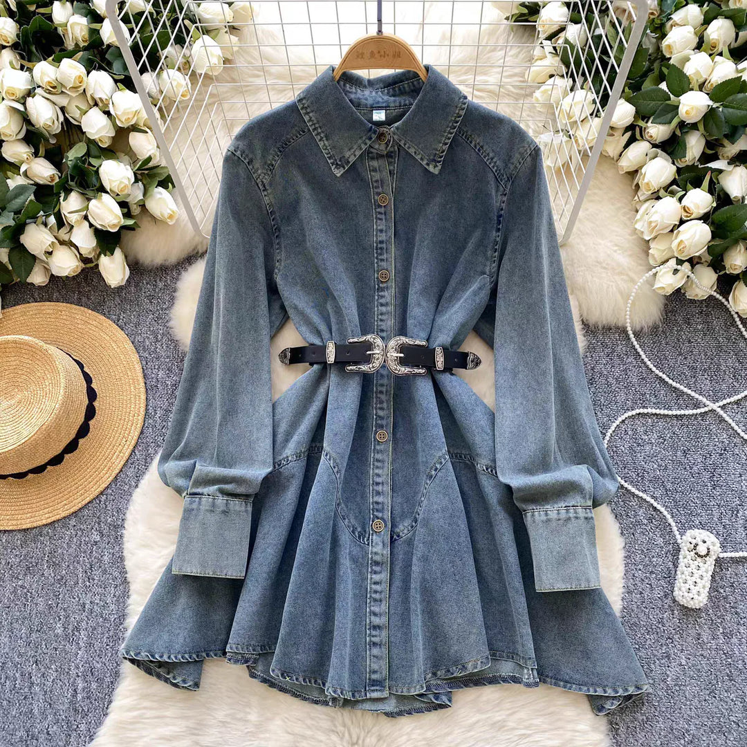 Katherine Denim Dress with Belt