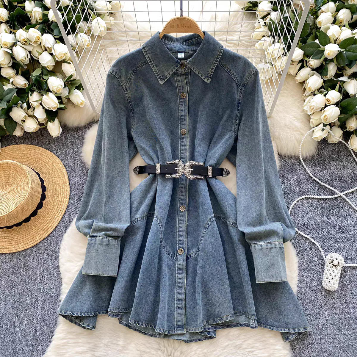 Katherine Denim Dress with Belt