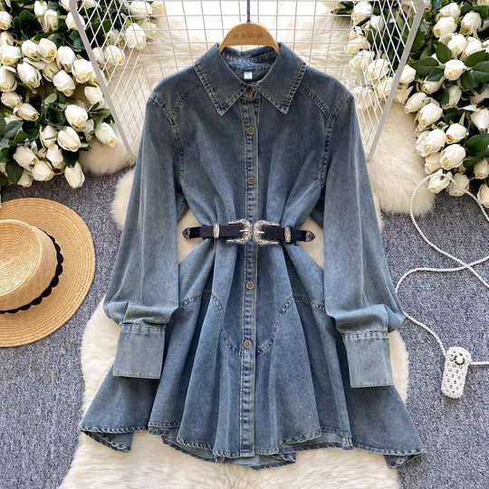 Katherine Denim Dress with Belt