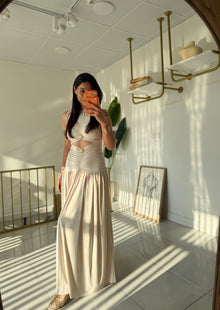 Leslie Drop Waist Draped Dress