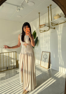 Leslie Drop Waist Draped Dress