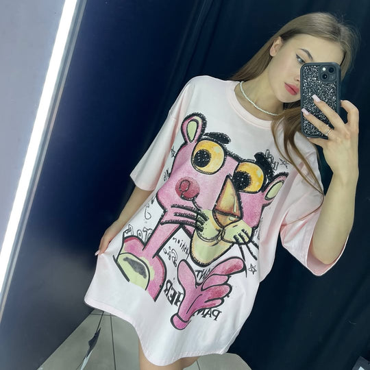 Panther Round Neck Summer Tee