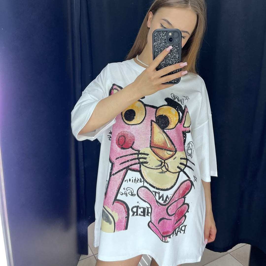 Panther Round Neck Summer Tee