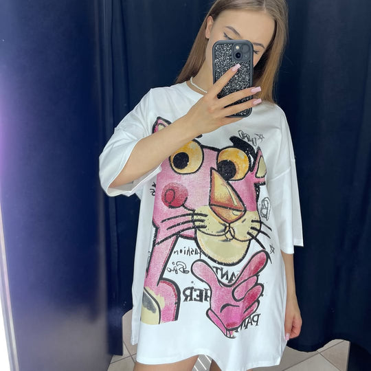 Panther Round Neck Summer Tee