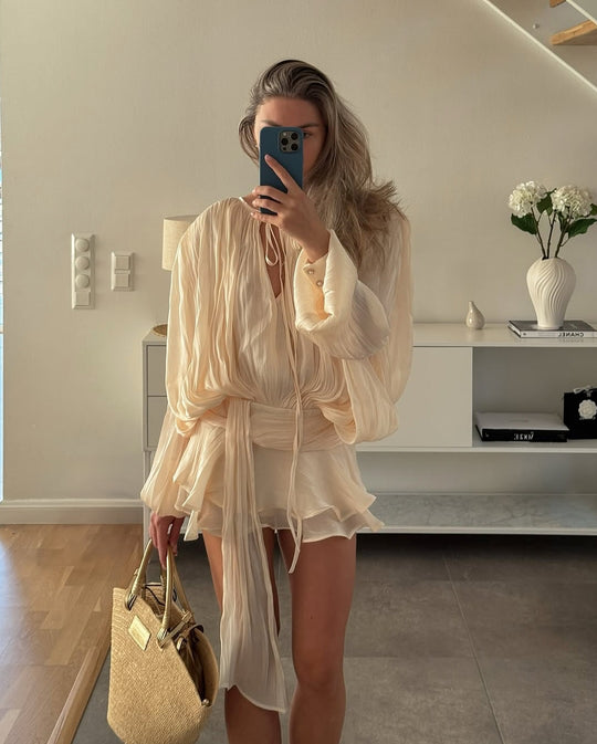 CasaBlanca Ruffled Mini Dress