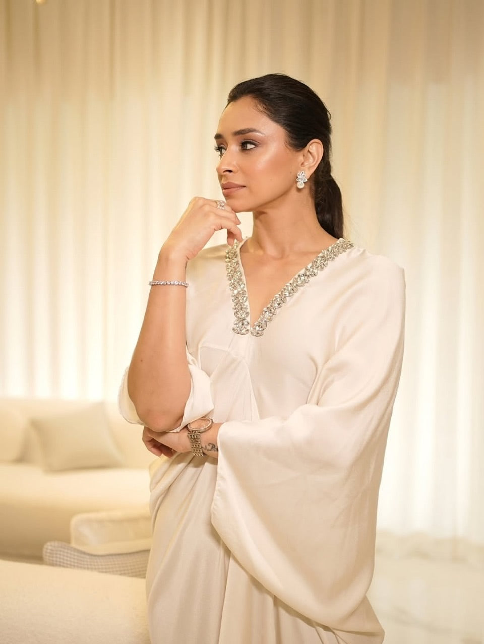 Alyna Embellished Caftan Dress