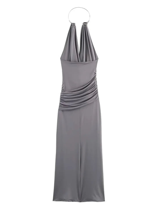Justina Jewel Collar Bodycon Maxi Dress