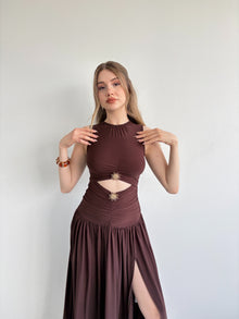Leslie Drop Waist Draped Dress
