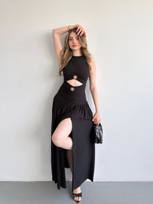 Leslie Drop Waist Draped Dress