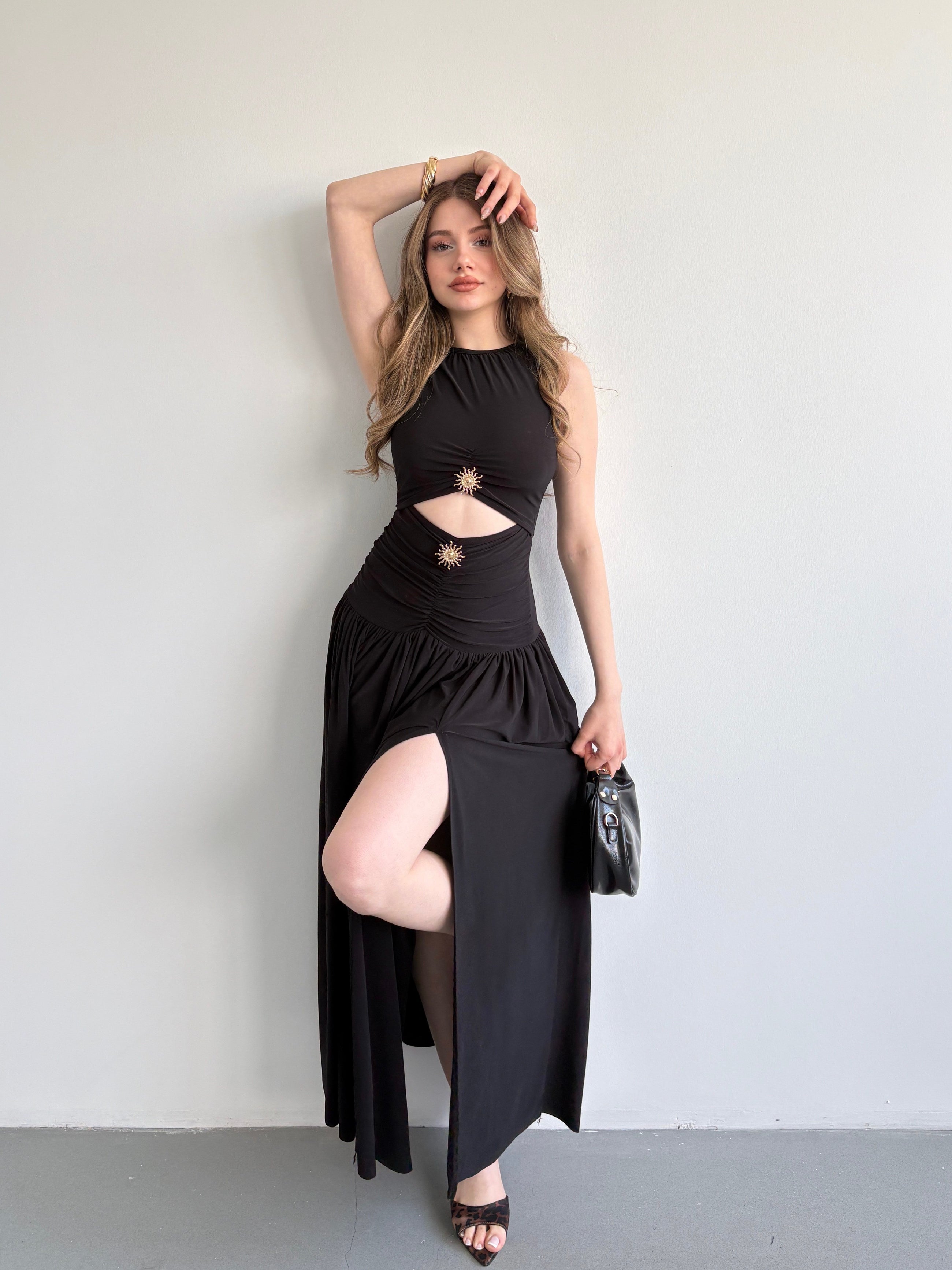 Leslie Drop Waist Draped Dress
