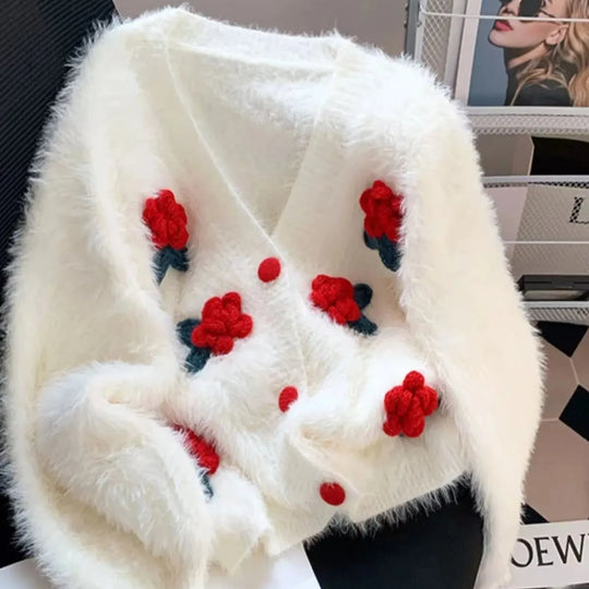 Cassey 3D Flower Applique detailing Sweaters