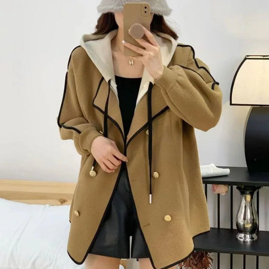 Elma Double-sided Wool Hooded Coat