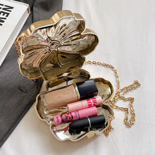 Designer Flower 3D Clutch with Shoulder Chain