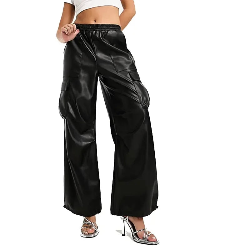 Wesley Leather Cargo Pants
