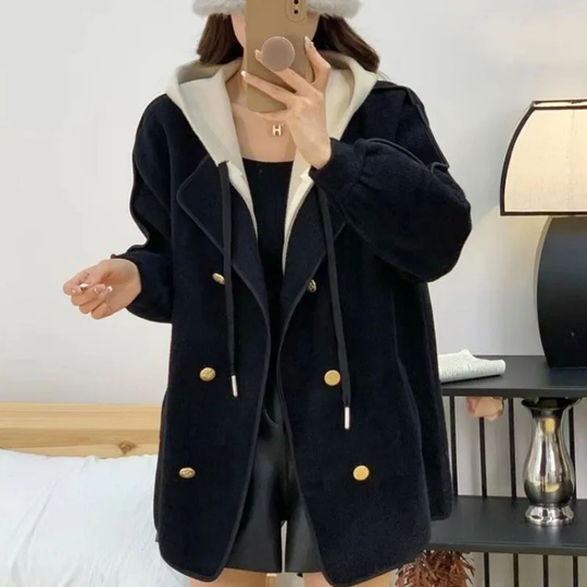 Elma Double-sided Wool Hooded Coat