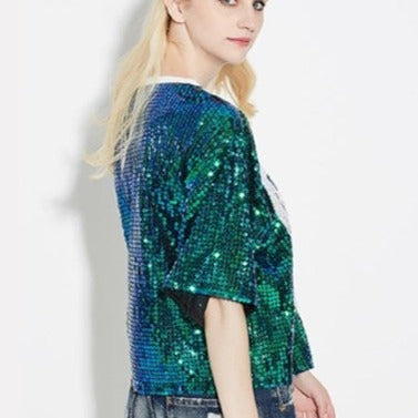 Modern Barbie Sequined Letter Top