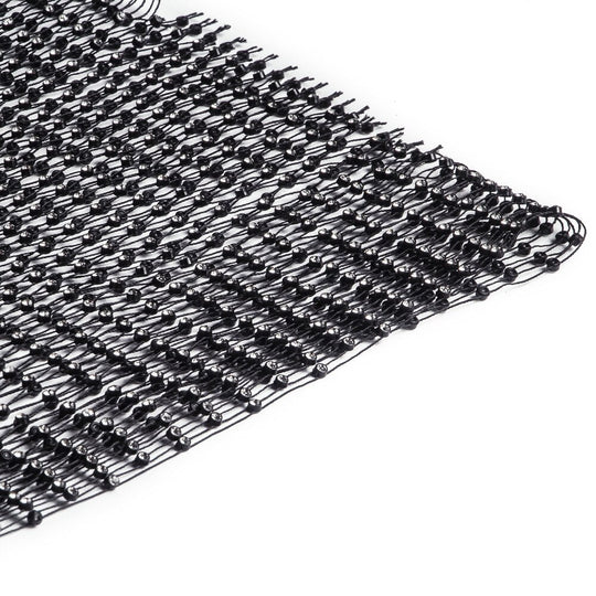 Rhinestone Fishnet Crew Neck Dress