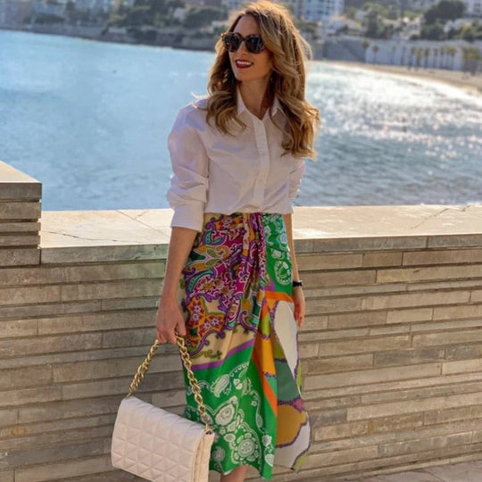 Clover vintage Set with Split Skirt