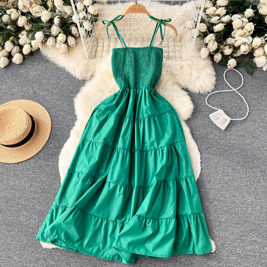Summer Edging pleated Dress