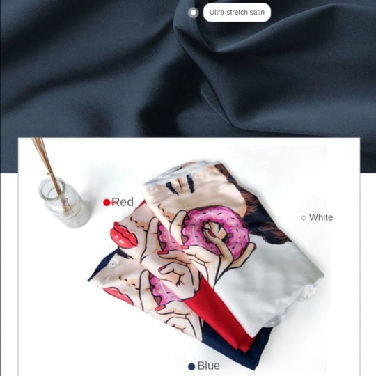 Margaret Donut Print Summer Shirt Dress