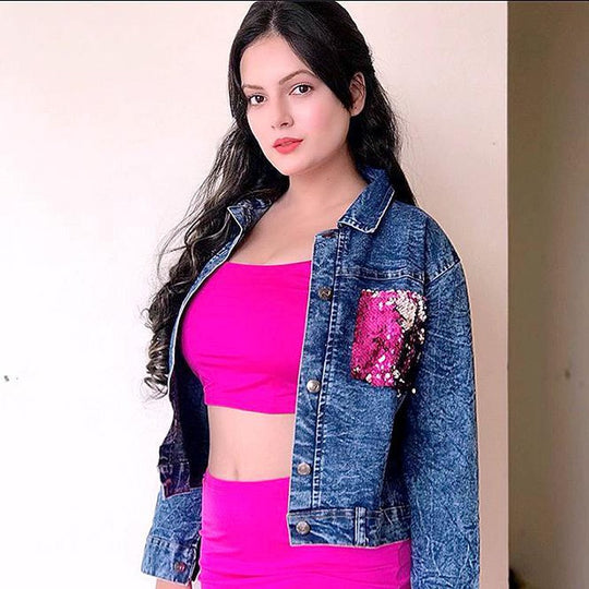 Sequined Denim Jacket