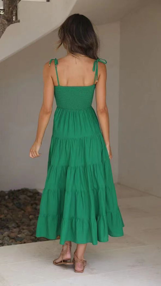 Summer Edging pleated Dress