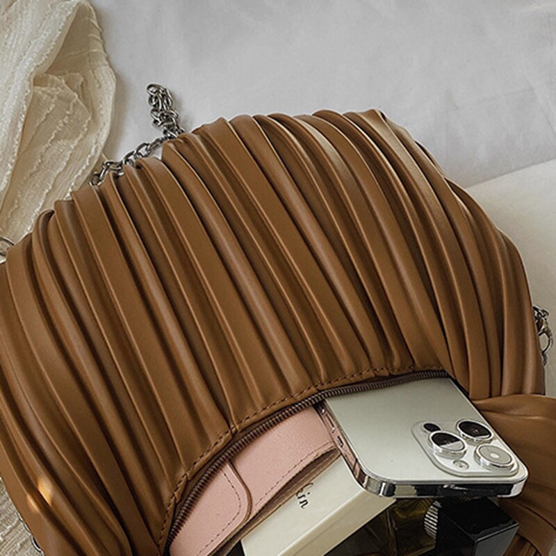 Hobo Pleated Shoulder Bag