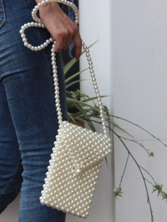 Faux Pearl Bag