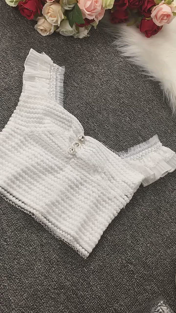 Kira lace strapped Cropped Tops