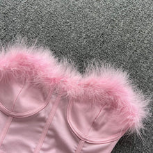 Miranda Strapless Bustier with Feather