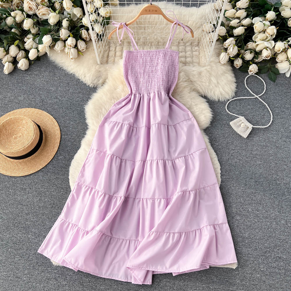 Summer Edging pleated Dress