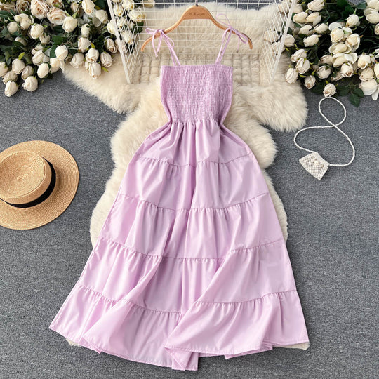 Summer Edging pleated Dress
