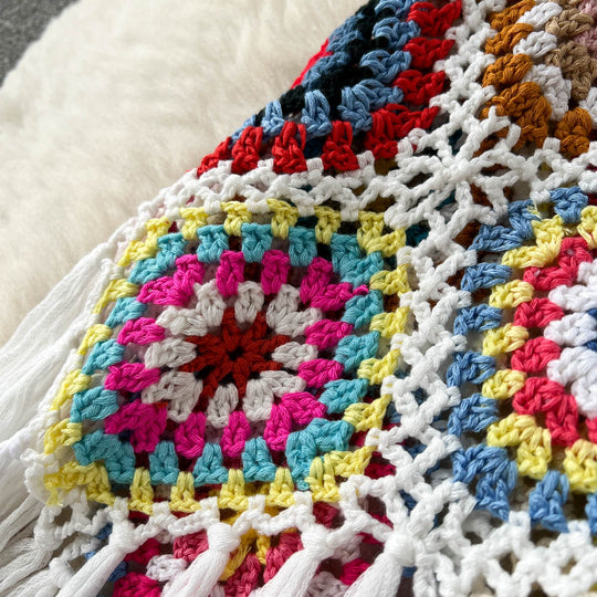 Omura Two Piece Crochet Blouse with Skirt Set