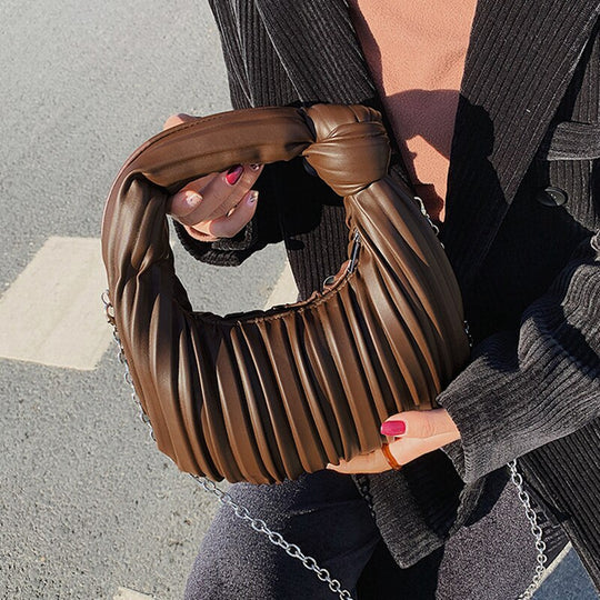 Hobo Pleated Shoulder Bag