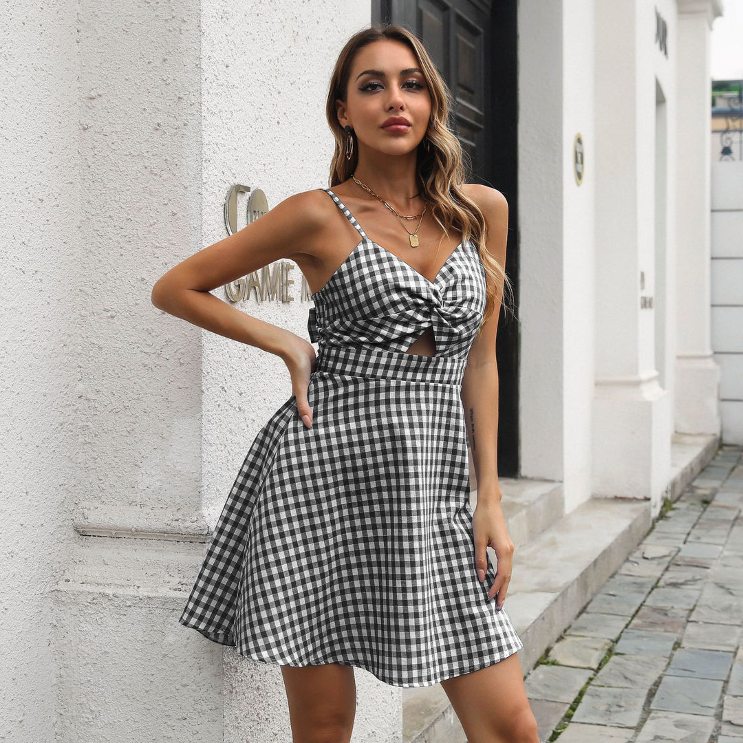 Maria Summer Plaid Dress