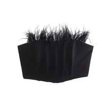 Anna Bustier with Feathers and Adjustable Strap