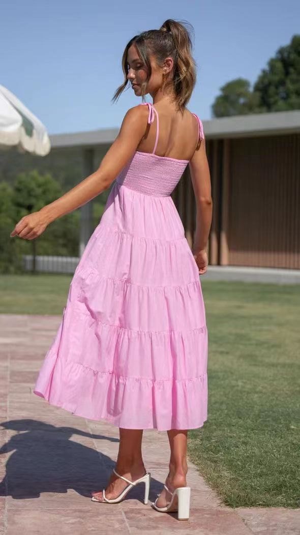 Summer Edging pleated Dress