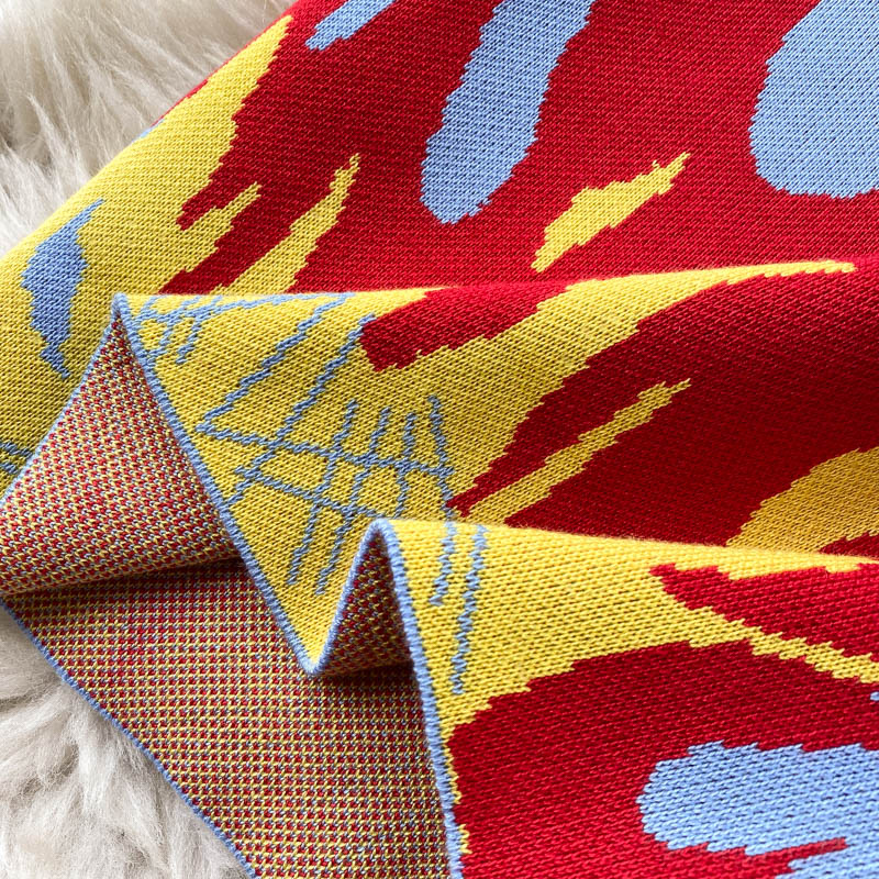 Lumi Flame Print Sweater Dress